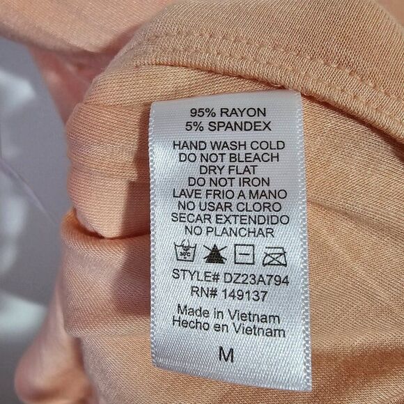 NWT DOUBLE ZERO PEACH SCOOP NECK BODYSUIT TANK SIZE MEDIUM - Picture 12 of 14